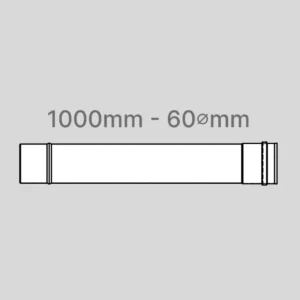 Rura spalinowa 60⌀mm / L=1000mm - 7526845